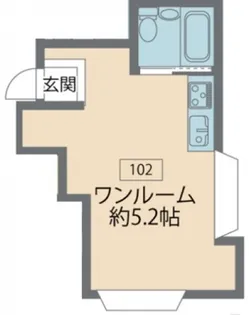 ポルシェ小平鷹の台【102号室号室】の間取り