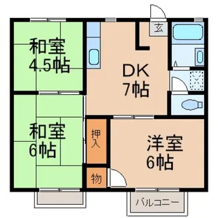 ホワイトヴィラ【1階】の間取り