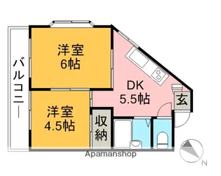 アルプスコーポ【1階】の間取り