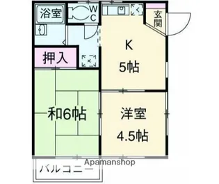 デザートローズ【2階】の間取り