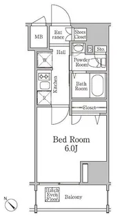 レジディア国立【3階】の間取り