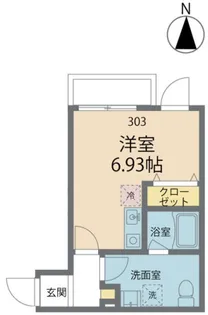 カインドネス立川錦町A棟【303号室号室】の間取り