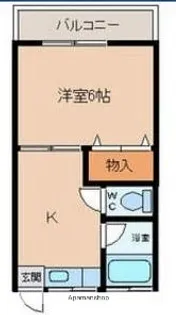栄荘【203号室】の間取り