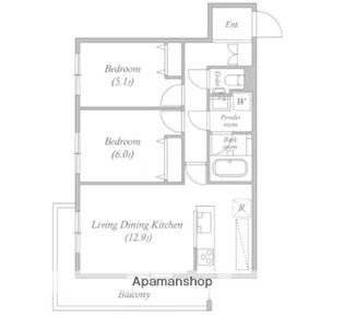オーパスホームズ武蔵小金井【3階】の間取り