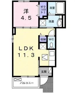 ボヌール【1階】の間取り
