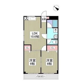 上水ハイツ【1階】の間取り