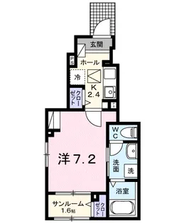 ベル・アンジュ【1階】の間取り
