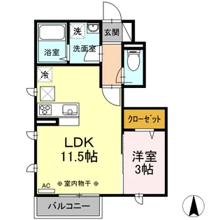 コージーコート【1階】の間取り