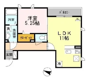 クラージュ【C号室】の間取り