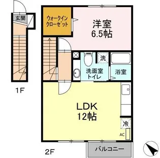 セジュール武蔵【2階】の間取り