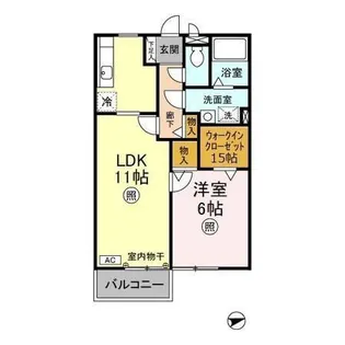 クレッセントガーデン【1階】の間取り