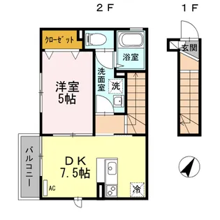 DEAR COURT S【2階】の間取り