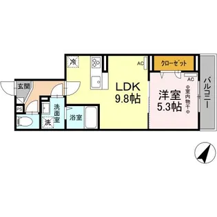 Dフラット恋ヶ窪【2階】の間取り