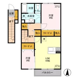 マグノリア【2階】の間取り