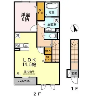 サウスユーコート【2階】の間取り
