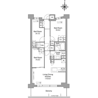 コンフォリア・リヴ八坂富士見【7階】の間取り