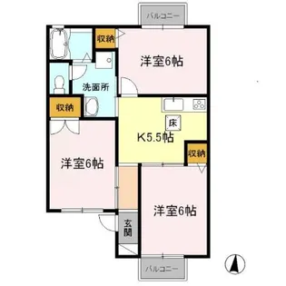 グランドールミツトヨ【1階】の間取り