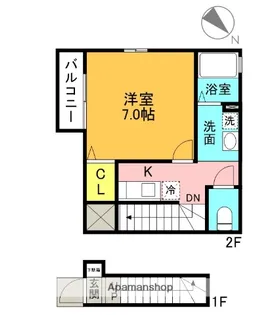 リヴェール【203号室】の間取り