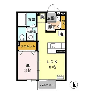 ラ・トゥーエル【2階】の間取り