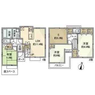 東京都東村山市恩多町1丁目【一戸建】の間取り