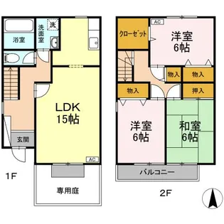 ロイヤルガーデン 壱七番館【1階】の間取り