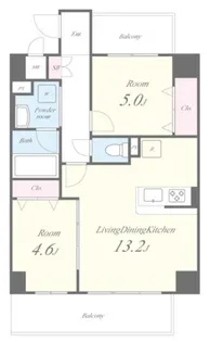 エルデ国立【5階】の間取り