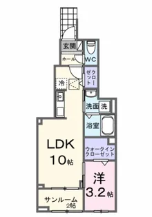 ヒカルサ西東京向台イースト【1階】の間取り