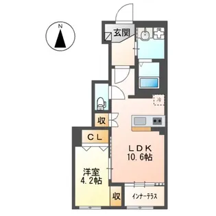 エルアンジェル【1階】の間取り