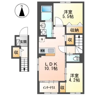 エルアンジェル【2階】の間取り