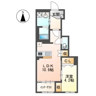 エルアンジェル【1階】の間取り