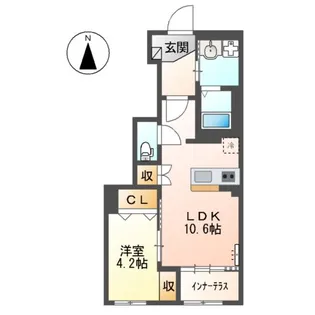 エルアンジェル【106号室】の間取り