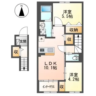 エルアンジェル【2階】の間取り