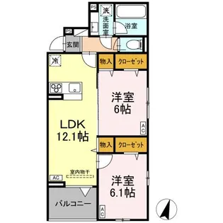 ASSETーCOURT八坂【3階】の間取り
