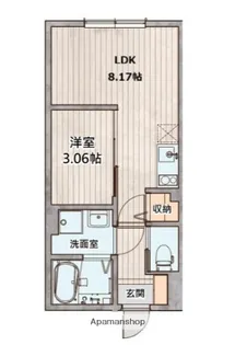AGRANDE TACHIKAWA【302号室】の間取り