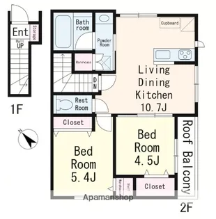 シティパル富士本【2階】の間取り