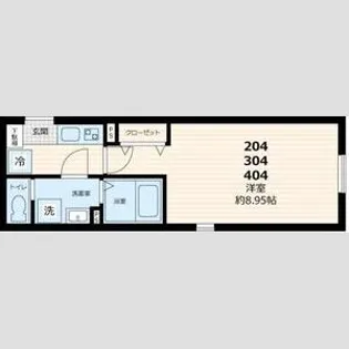 GATE RESIDENCE MITAKA【4階】の間取り