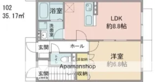 エルメゾン国立【1階】の間取り