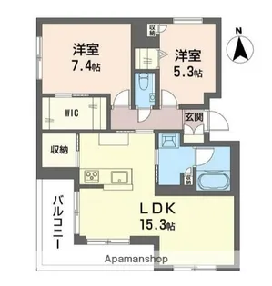 クオリスタ【2階】の間取り