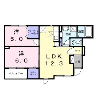 パーシモン【1階】の間取り