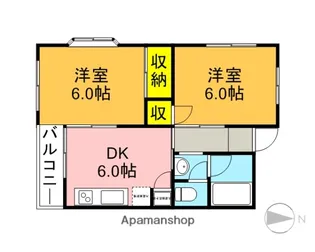 メゾーネ一橋学園【1階】の間取り