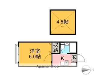カーサ元町A【2階】の間取り