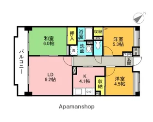 リヴィエール一橋学園【1階】の間取り