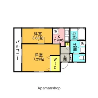 パレステージ小平【2号室】の間取り