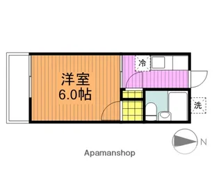 朋栄ハイツ【103号室】の間取り