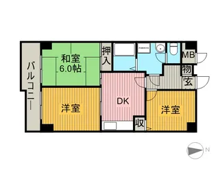 ロイヤルキャステージ恋ヶ窪【309号室】の間取り
