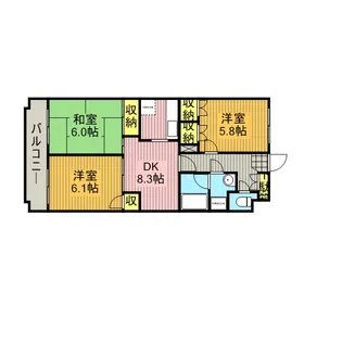 プライムアーバン武蔵小金井【3階】の間取り