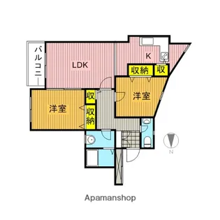 ヒルサイドイン国分寺【1階】の間取り