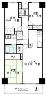 ジュネス【5階】の間取り