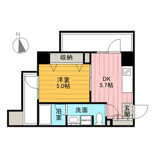 パークアクシス亀戸中央公園【8階】の間取り