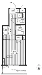 エフシティ亀戸【6階】の間取り